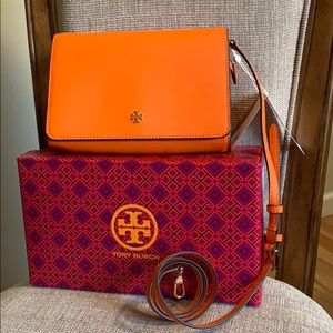 Tory Burch Emerson Combo Cross-Body Orange Juice